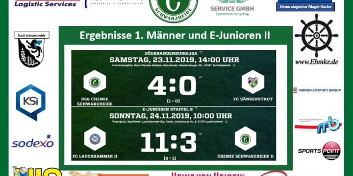 Unsere Ergebnisse vom Wochenende – Werden unsere E-Junioren Herbstmeister?