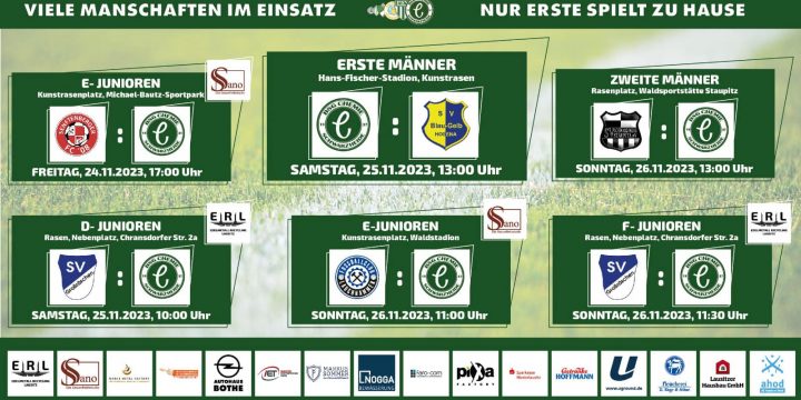 Spieltagsvorschau für das Wochenende vom 24. / 25. / 26.11.2023