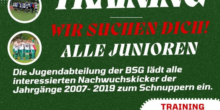 Schnuppertraining 2024 – Wir suchen Nachwuchs!!