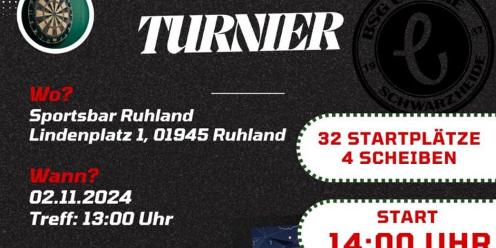Offenes Steeldartturnier in Ruhland